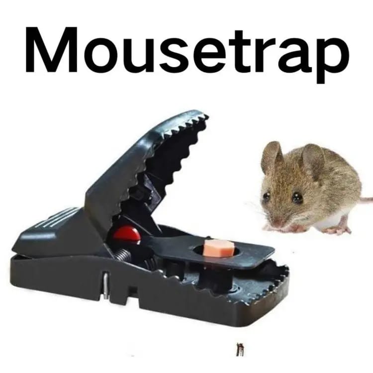 Heavy-Duty Black Mouse Trap ππ₯ | Safe, Reusable & Powerful Grip